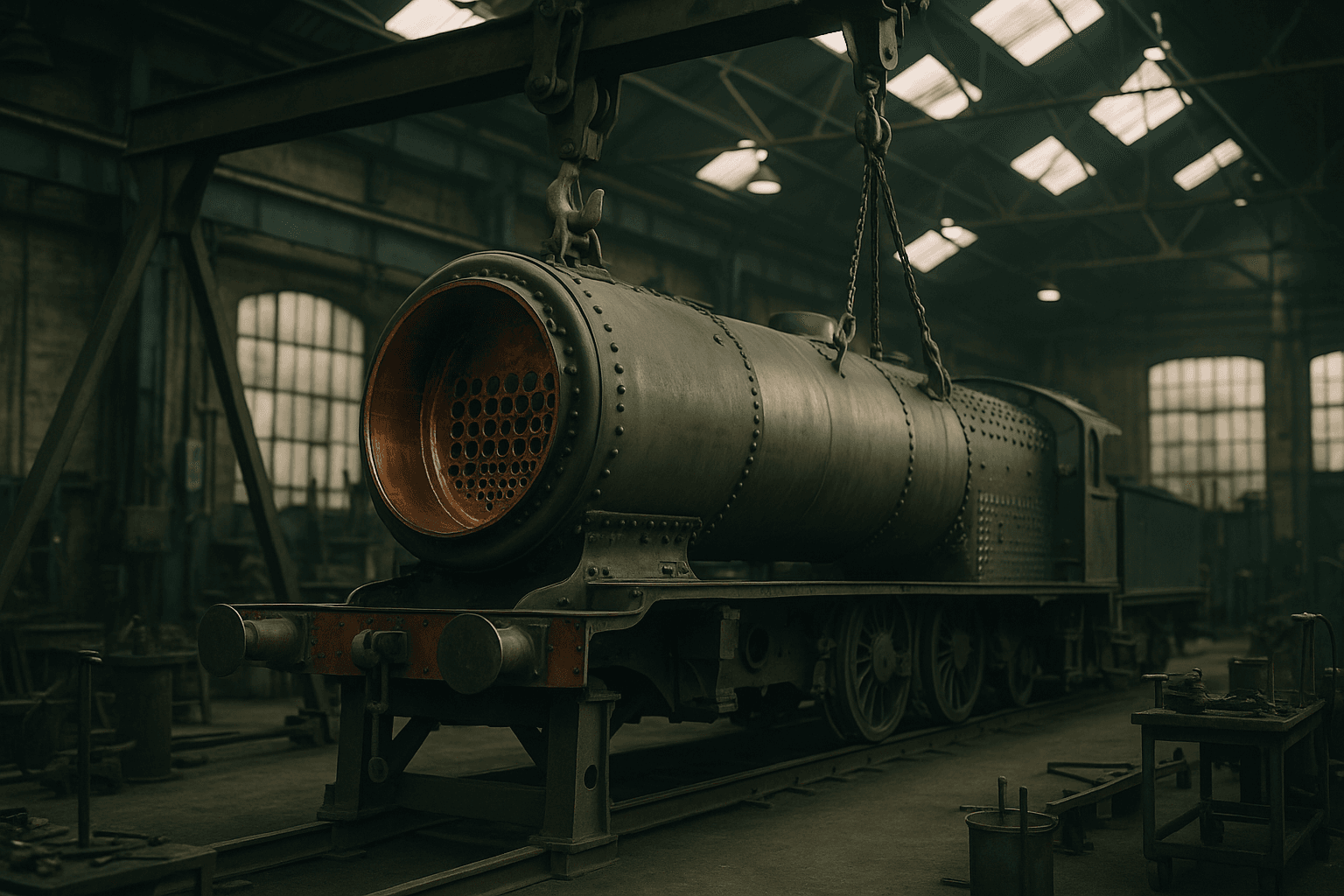 You're the overhaul fitter on a preserved express Pacific. The owning trust needs her certified for the summer galas — tens of thousands in bookings ride on it. The boiler is lifted off the frames and up on the stand; the insurer's inspector arrives Friday. The foreman wants her finished. The inspector wants her right. Today, the firebox is yours.